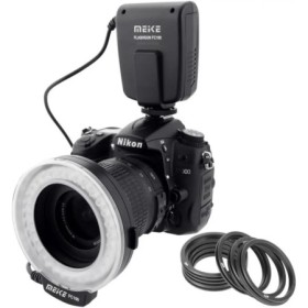 Meike MK-FC100 LED Macro anillo Flash luz Manual trabajo Universal par
