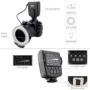 Meike MK-FC100 LED Macro anillo Flash luz Manual trabajo Universal par