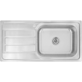 Omeere, Fregadero de cocina 100 x 50 B, acero inoxidable 304, grosor de material 0,8 mm, XXL, 50 x 40 cm, fregadero de cocina,