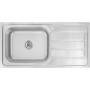 Omeere, Fregadero de cocina 100 x 50 B, acero inoxidable 304, grosor de material 0,8 mm, XXL, 50 x 40 cm, fregadero de cocina,