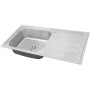 Omeere, Fregadero de cocina 100 x 50 B, acero inoxidable 304, grosor de material 0,8 mm, XXL, 50 x 40 cm, fregadero de cocina,