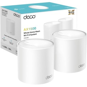 [NUEVO]TP-Link Deco X1500(2 Pack)-AX1500 Whole Home Mesh Wi-Fi 6 System-Cobertura hasta 600 m2, 3X Puertos GigabIt por Unidad,