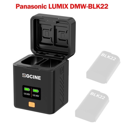 Cargador de batería portátil ZGCINE para Sony Canon Nikon Panasonic Lu
