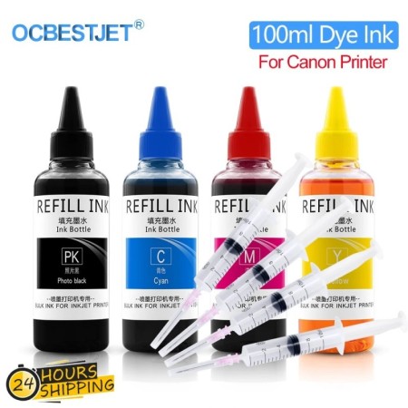 Kit de recarga de tinta de tinte de 100ML para impresora Canon PG 540 