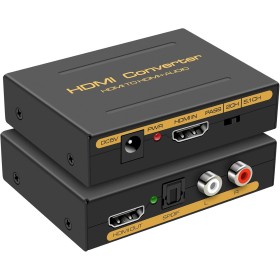HDMI Extractor 4K Adaptador HDMI Óptical Convertidor de Audio de L R Stereo Soporte 4K30Hz PCM para PS4 5 Xbox Projectores