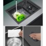 GOKEUEKDY Fregadero pequeño Oculto de un Solo Cuenco en Color Negro para Barra - Doméstico y Comercial, Ahorra Espacio,