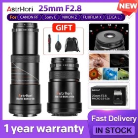 AstrHori 25mm F2.8 2X 5X lente Ultra Macro de fotograma completo para 
