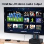 HDMI Extractor 4K Adaptador HDMI Óptical Convertidor de Audio de L R Stereo Soporte 4K30Hz PCM para PS4 5 Xbox Projectores