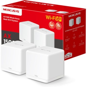 [2024 Nuevo] Mercusys HALO H1500X(2-Pack) - WiFi 6 Mesh AX1500Mbps, Cobertura de hasta 350 m², Conectar hasta 150 Dispositivos,