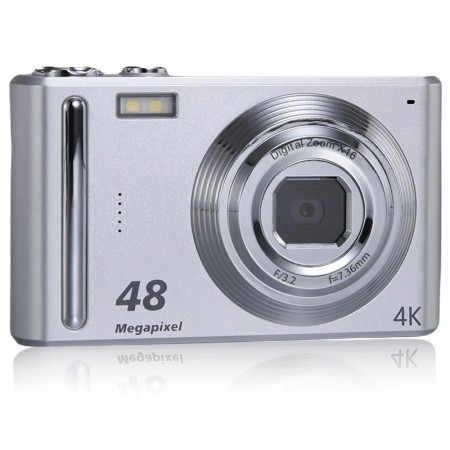 Cámara Digital 4K, cámara de Selfie de viaje con Zoom HD de 48 megapíx