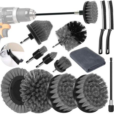 Vleuexe 13 Pieces Cepillo Taladro Limpieza Kit, Multifuncional Cepillo Limpieza Hogar Cepillo de Limpieza para Huecos para