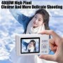 Cámara Digital 4K, cámara de Selfie de viaje con Zoom HD de 48 megapíx