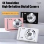 Cámara Digital 4K, cámara de Selfie de viaje con Zoom HD de 48 megapíx