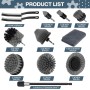 Vleuexe 13 Pieces Cepillo Taladro Limpieza Kit, Multifuncional Cepillo Limpieza Hogar Cepillo de Limpieza para Huecos para