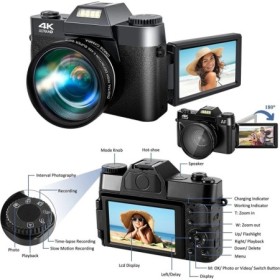 Cámaras Digitales 4k HD WiFi, videocámaras de fotografía, vídeo profes