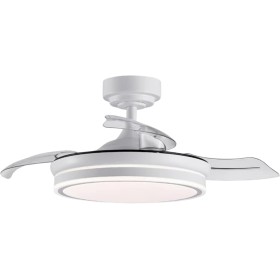 Ceiling Fan with LED Light 36W White in 3 Light Temperatures with Remote Control - Efficient and Quiet DC Motor, 3 Tones,