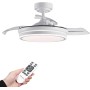 Ceiling Fan with LED Light 36W White in 3 Light Temperatures with Remote Control - Efficient and Quiet DC Motor, 3 Tones,