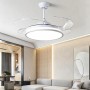 Ceiling Fan with LED Light 36W White in 3 Light Temperatures with Remote Control - Efficient and Quiet DC Motor, 3 Tones,