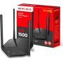 MERCUSYS MR1500X - Router Wi-Fi 6 de Doble Banda AX1500, Velocidad 1.5 Gbps,Ahorro de Energia, Beamforming, WPA3, Installacion