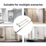 Barra de soporte para mampara de ducha de acero inoxidable, ajustable 600 mm a 800 mm, 25 mm, compatible con cristal de 8 mm a