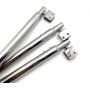 Barra de soporte para mampara de ducha de acero inoxidable, ajustable 600 mm a 800 mm, 25 mm, compatible con cristal de 8 mm a