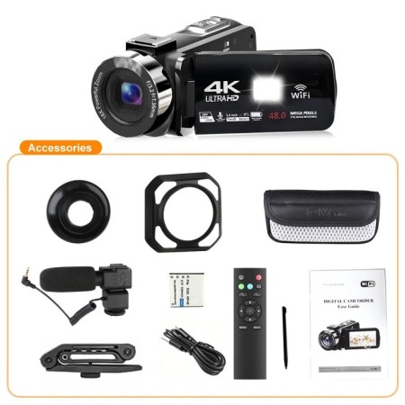 Cámara de fotografía digital 4K Cámara compacta de vlogging de 48 MP P