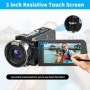 Cámara de fotografía digital 4K Cámara compacta de vlogging de 48 MP P