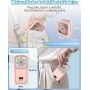 Kouric Rechargeable Handheld Fan,Portable Mini Fan 5 Speeds,180° Foldable USB Hand Fan,Portable Rechargeable Fan with Power