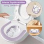 TNOMSNO Bidet para WC, Bidet con Descarga, Bidet Portatil para WC, Bañera de Asiento Plegable, Baño de Asiento para Hemorroides,