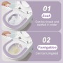 TNOMSNO Bidet para WC, Bidet con Descarga, Bidet Portatil para WC, Bañera de Asiento Plegable, Baño de Asiento para Hemorroides,