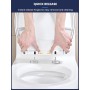 Tapa Wc Forma O Universal, YEAUPE PRO Asiento de Inodoro de Cierre Suave en Forma de O con Liberación Rápida para una Fácil