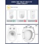 Tapa Wc Forma O Universal, YEAUPE PRO Asiento de Inodoro de Cierre Suave en Forma de O con Liberación Rápida para una Fácil