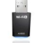 Adaptador WiFi USB para PC, AX900 Receptor WiFi 6 USB Doble Banda 5GHz 2.4GHz Dongle Antena Compatible con Windows 11/10/7
