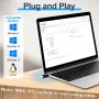Adaptador WiFi USB para PC, AX900 Receptor WiFi 6 USB Doble Banda 5GHz 2.4GHz Dongle Antena Compatible con Windows 11/10/7