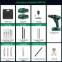 KUZUPRO Taladro Percutor Bateria 21V, Taladro Atornillador Bateria con 2x2.0Ah Baterías, Atornillador Electrico 42Nm, 25+3