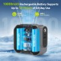 Waist Fan, 10,000mAh Powerful Waist Fan, 15,500 RPM 3 Speed, Portable Fan with Flashlight for Work, Hiking, Outdoor and Works as