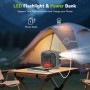 Waist Fan, 10,000mAh Powerful Waist Fan, 15,500 RPM 3 Speed, Portable Fan with Flashlight for Work, Hiking, Outdoor and Works as