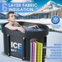 Bañera de hielo para adultos, cubo de hielo cubierto para atletas, bañera de rehabilitación de terapia fría, 450 litros, 105 cm