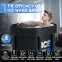 Bañera de hielo para adultos, cubo de hielo cubierto para atletas, bañera de rehabilitación de terapia fría, 450 litros, 105 cm