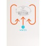 CREATE / WIND CLEAR/Ceiling fan with white light and wicker knot with control and Wi-Fi/40W, Ø108 cm, timer, 6 speeds,