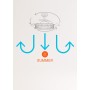 CREATE / WIND CLEAR/Ceiling fan with white light and wicker knot with control and Wi-Fi/40W, Ø108 cm, timer, 6 speeds,