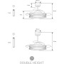 CREATE / WIND CLEAR/Ceiling fan with white light and wicker knot with control and Wi-Fi/40W, Ø108 cm, timer, 6 speeds,