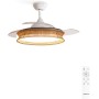 CREATE / WIND CLEAR/Ceiling fan with white light and wicker knot with control and Wi-Fi/40W, Ø108 cm, timer, 6 speeds,