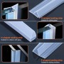 Goma Mampara Ducha,Junta Mampara Ducha, Adecuado para Vierteaguas Mampara Baño Puerta de 6mm,8mm,10mm,12mm de Espesor,Perfil de