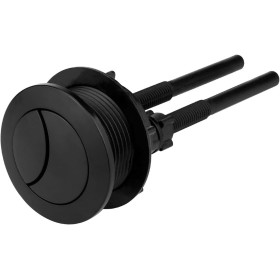 Repuesto de botón de descarga de inodoro negro, botón superior de descarga de inodoro de doble presión, para reparación de