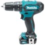 Makita HP333DSAX1 Taladro atornillador inalámbrico 12 V máx. / 2,0 Ah, 2 baterías y cargador en maletín de transporte