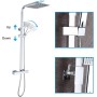 Columna de ducha termostática STANEW, conjunto de ducha, cuarto de baño, columna de ducha, termostato con mezclador ajustable en