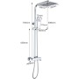 Columna de ducha termostática STANEW, conjunto de ducha, cuarto de baño, columna de ducha, termostato con mezclador ajustable en