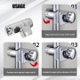 Soporte Ajustable para Alcachofa de Ducha, Compatible con Barras de 19-25 mm, Soporte de Ducha Giratorio, Fabricado en ABS