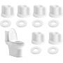 NOPKESV Paquete de 6 tuercas traseras para asiento de inodoro, tornillo de 6 mm, plástico, fijación inferior, accesorios de tapa